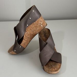 Lucky Brand Brown Wedge Sandals